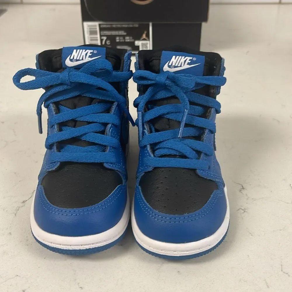 Jordan 1 Retro High OG (TD) AQ2665-404 Dark Marina Blue & Black 7C NEW with Box